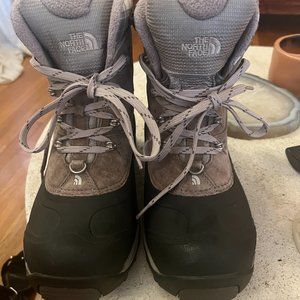 Northface Waterproof Suede Snow Boots with Primaloft